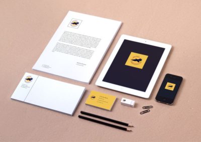 Stationary branding of online and offline media with logo design in capalaba Brisbane