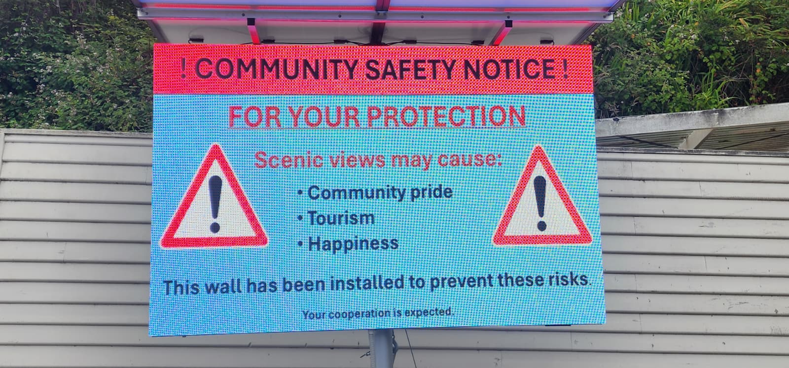 Advertising sign at Strahan Tasmania